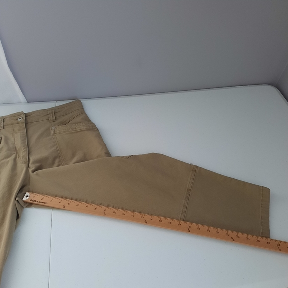 Anthropologie Maeve Turner Tan High Rise Ankle Length Utility Pants size 31 - Picture 13 of 15